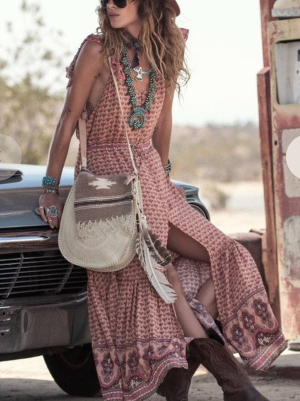 Spell & The Gypsy Sunset Road Gown Maxi Dress Medium Rare